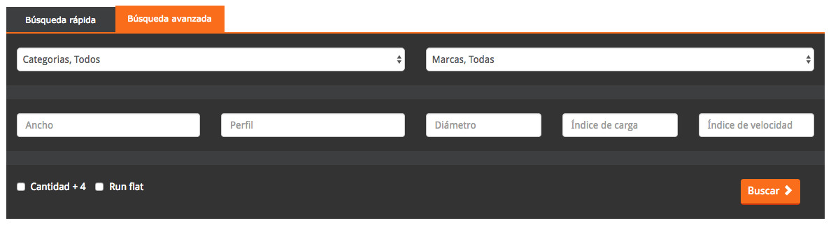 Buscador avanzado Cargoma